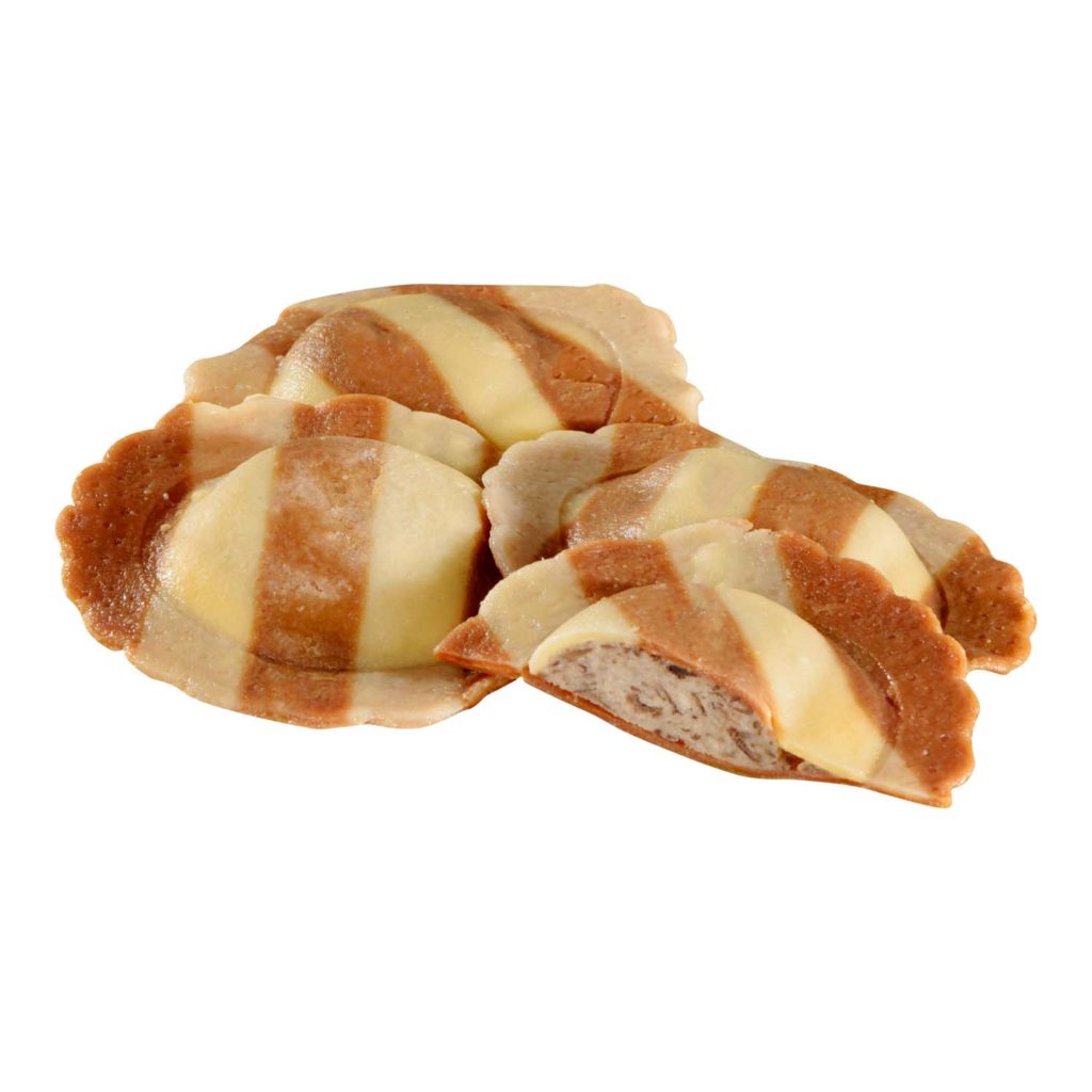 RAVIOLI JUMBO Portobello & Cheese striped Pâtes et Sauces Italiennes