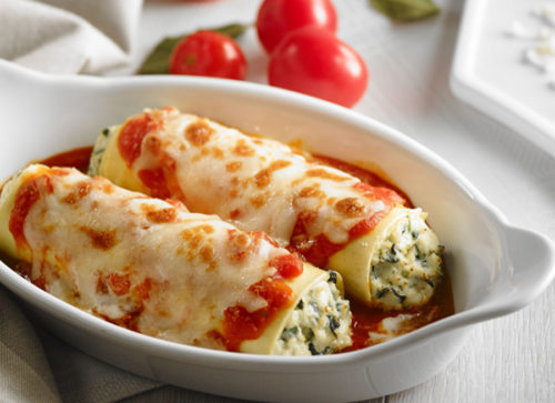 MANICOTTI  3 Cheese & Spinach