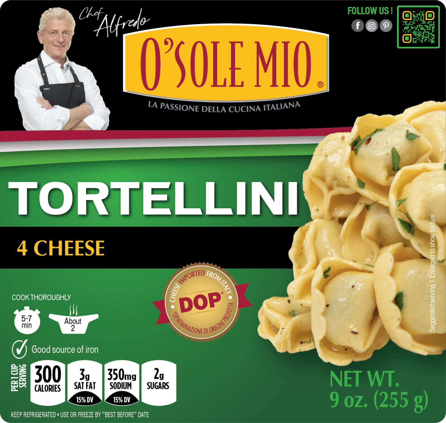 TORTELLINI 4 Cheese Italian Pasta & Sauces