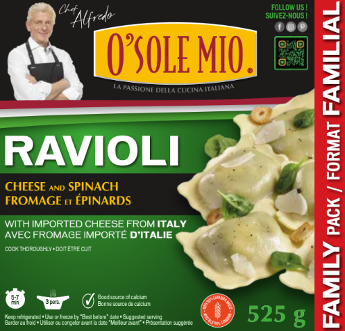 RAVIOLI Cheese and Spinach