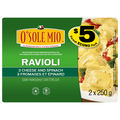RAVIOLI  3 Fromages et Épinards