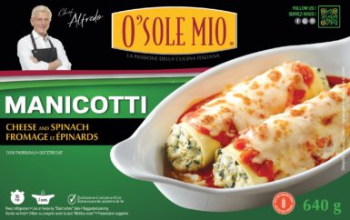 MANICOTTI Cheese & Spinach