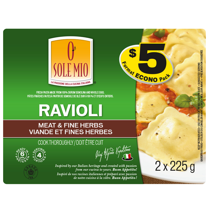 RAVIOLI Meat and Fines Herbs Italian Pasta & Sauces