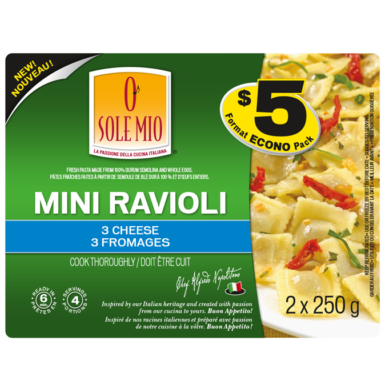 MINI RAVIOLIS au 3 Fromage