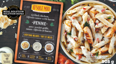 PENNE with Grilled Chicken and Alfredo Sauce with Bacon